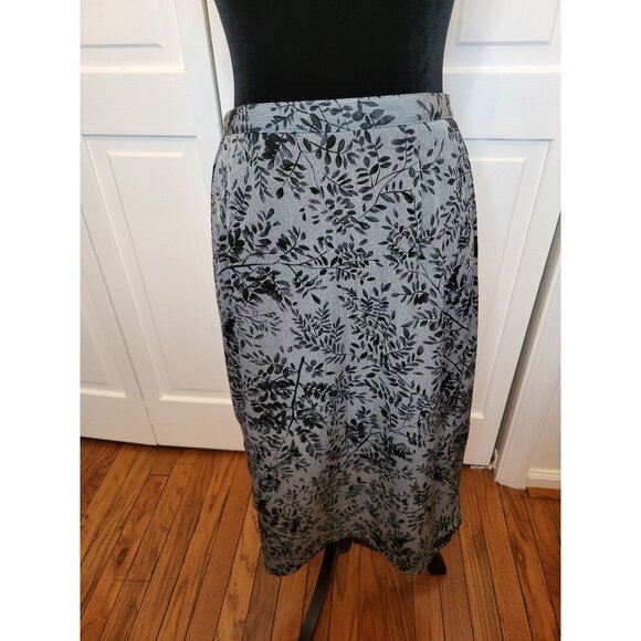 Kathie Lee Collection Dresses & Skirts - Vintage 90's Gray/Black Midi Skirt 12 Pleated Elastic Whimsygoth Grunge Goth